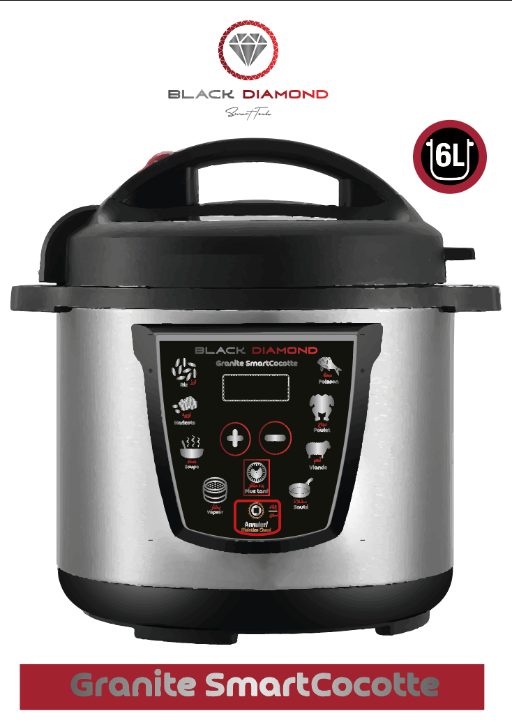 Autocuiseur SmartCocotte GRANITE 6 litres