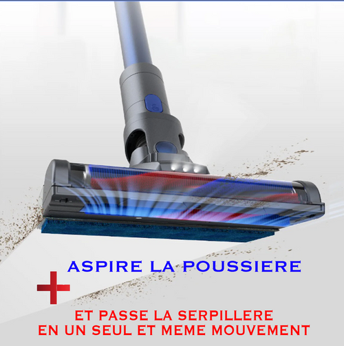 Aspirateur Wash Pro Air Max 15 :Deluxe SANS Fil + Serpillère avec réservoir d'eau