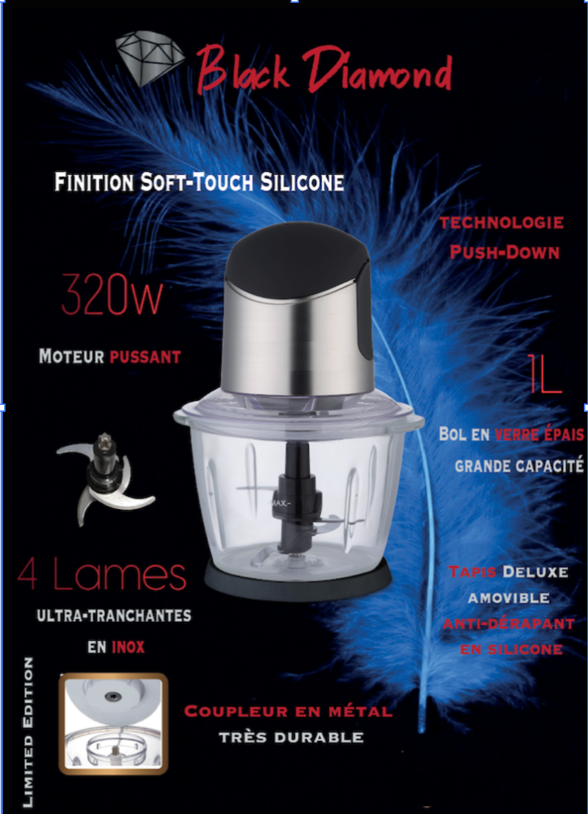 Hachoir Platinum Finition Deluxe Silicone Soft Touch & Inox