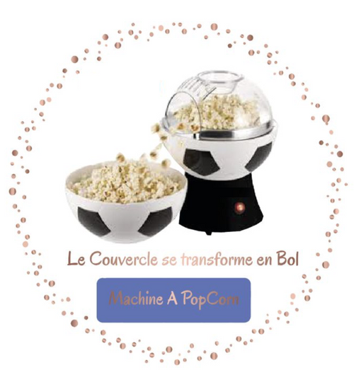 Machine à popcorn Football avec bol intégré