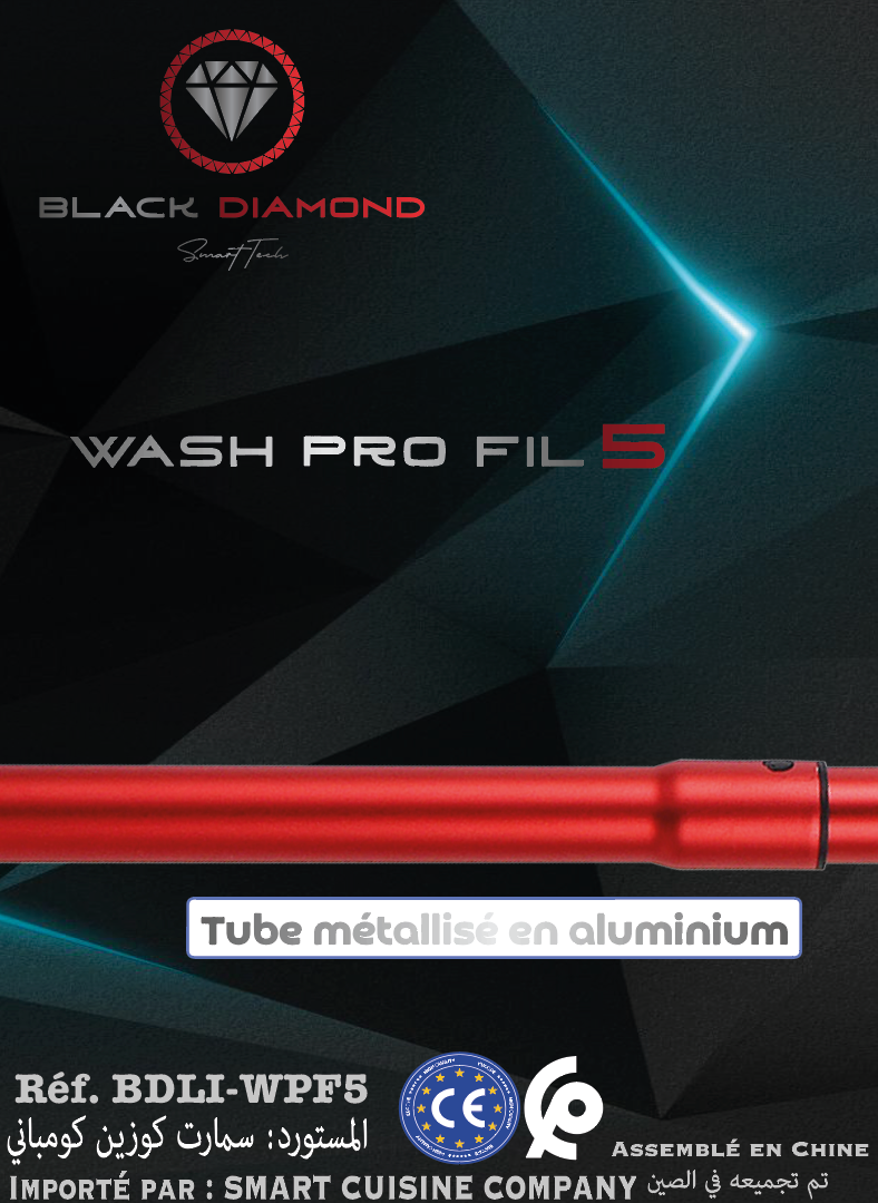 Aspirateur Wash Pro Fil 5 : AVEC fil + Serpillère avec réservoir d'eau
